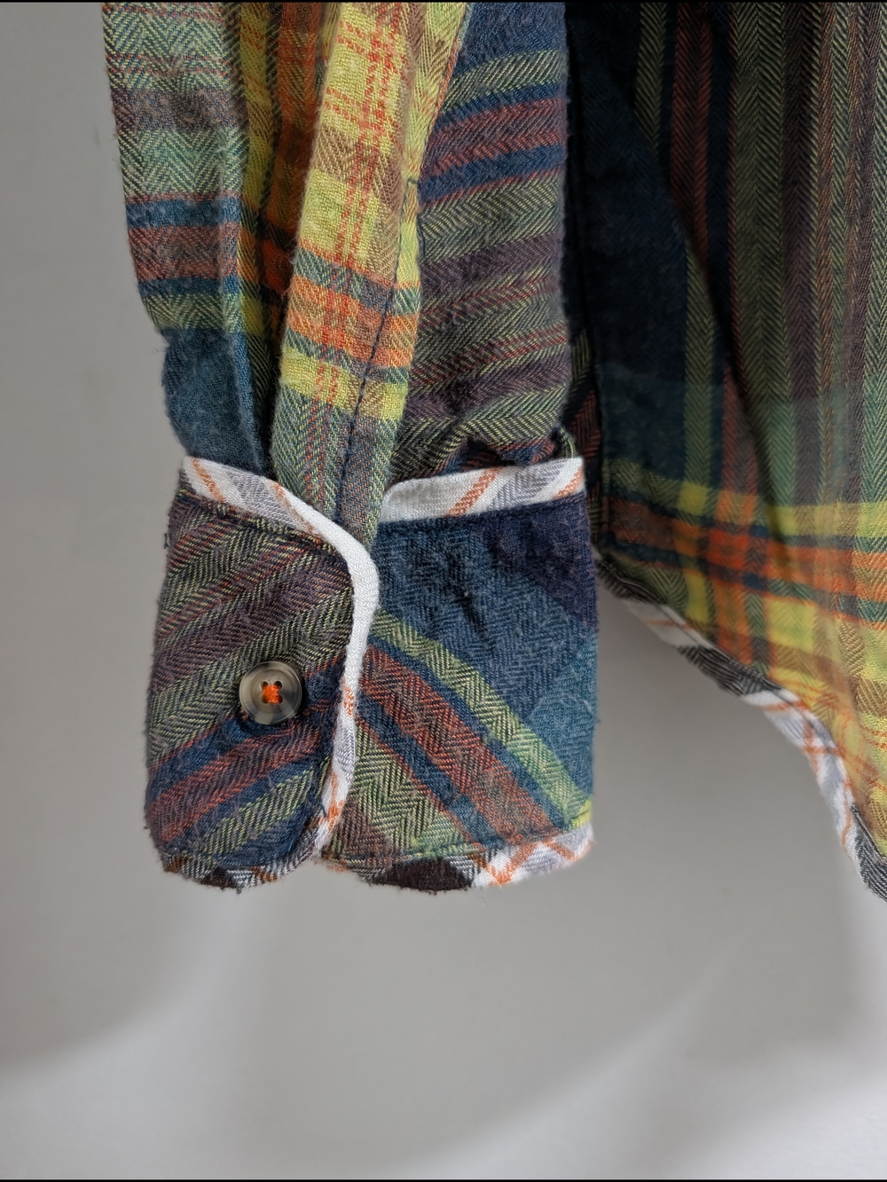 BDG Urban Outfitters Multicolor Plaid Flannel Shirt Jacket - Yellow, Navy, Green - Picture 7 of 10